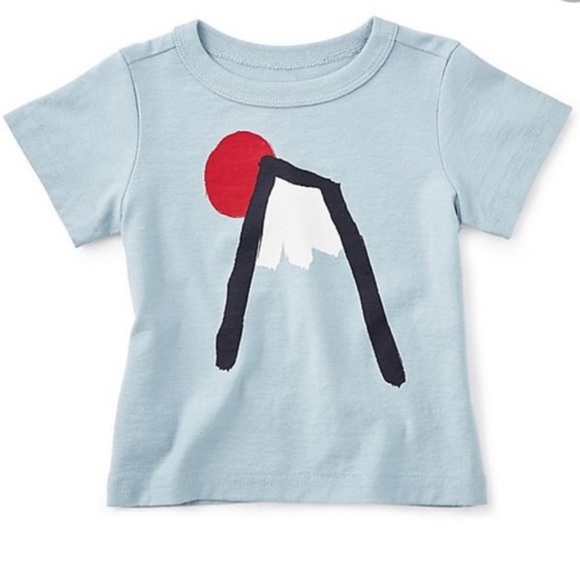 Tea Collection Baby Toddler Boys Mount Fuji Graphic Short Sleeve Tee Shirt - Picture 12 of 12